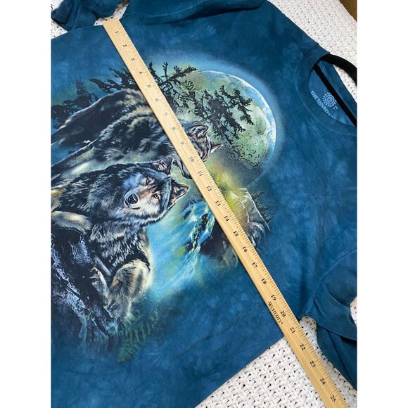 The Mountain 2015 Tani Alba Moon Wolf Long Sleeve Top Size Large Tie dye Blue - Picture 6 of 11